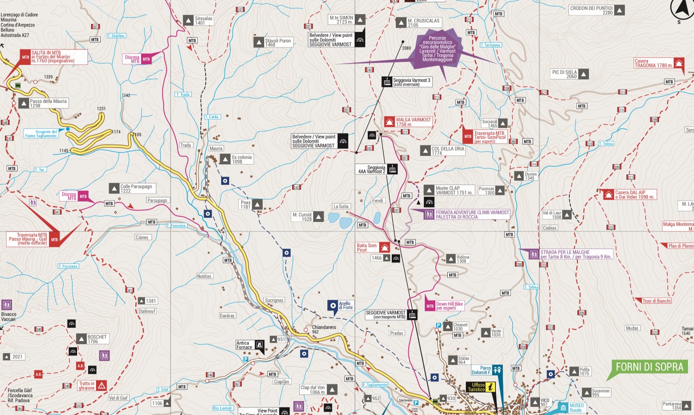 MAPPA DOWNHILL FORNI DI SOPRA