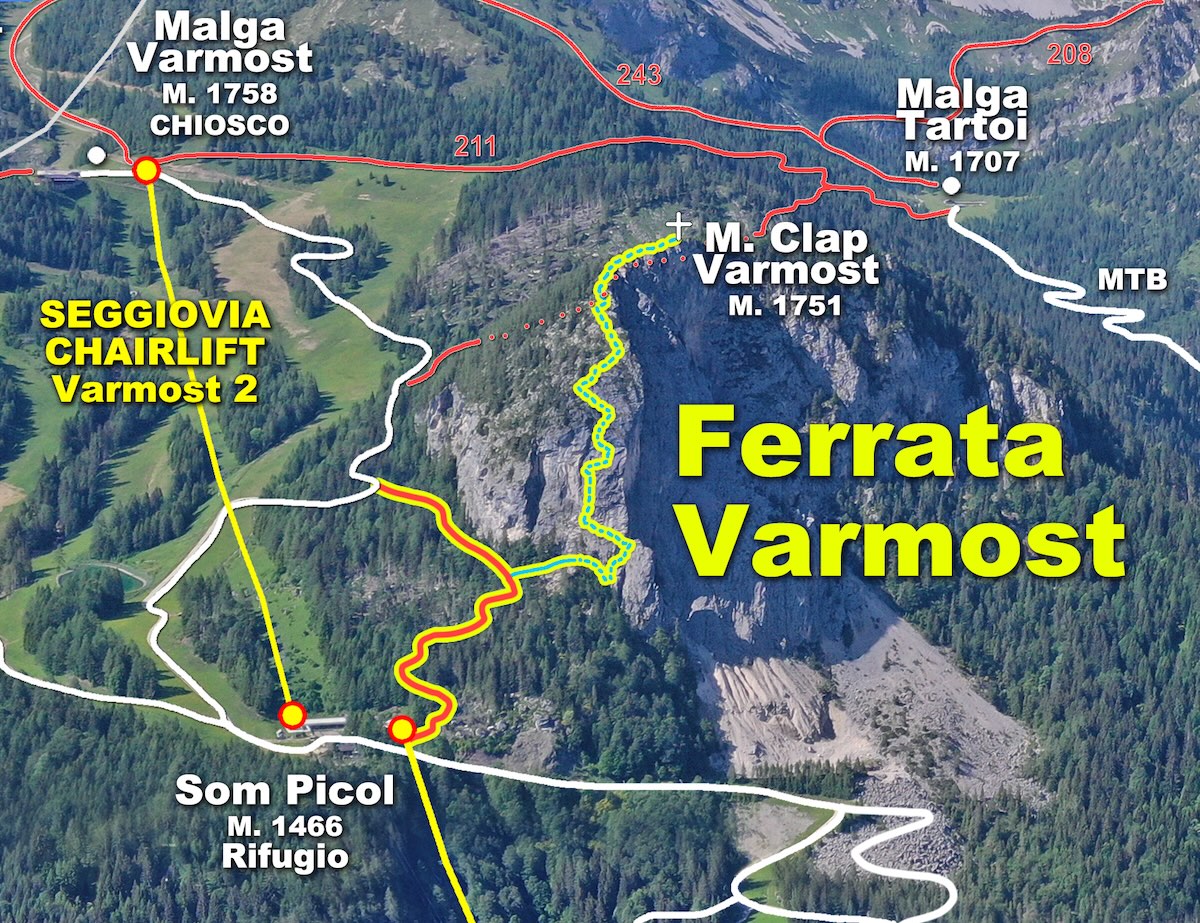 mappa ferrata varmost