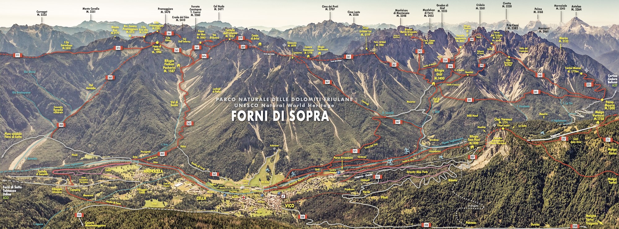 mappa sentieri mtb forni di sopra for adventure mappa sentieri mtb forni di sopra for adventure