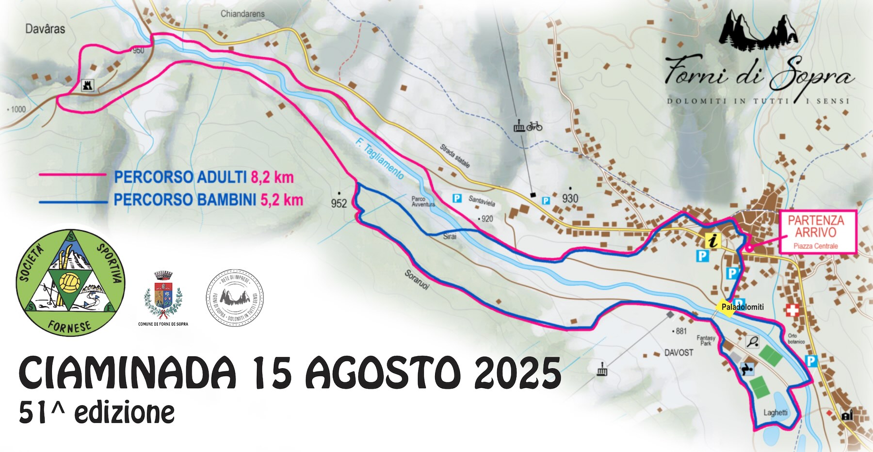 percorso ciaminada 2025
