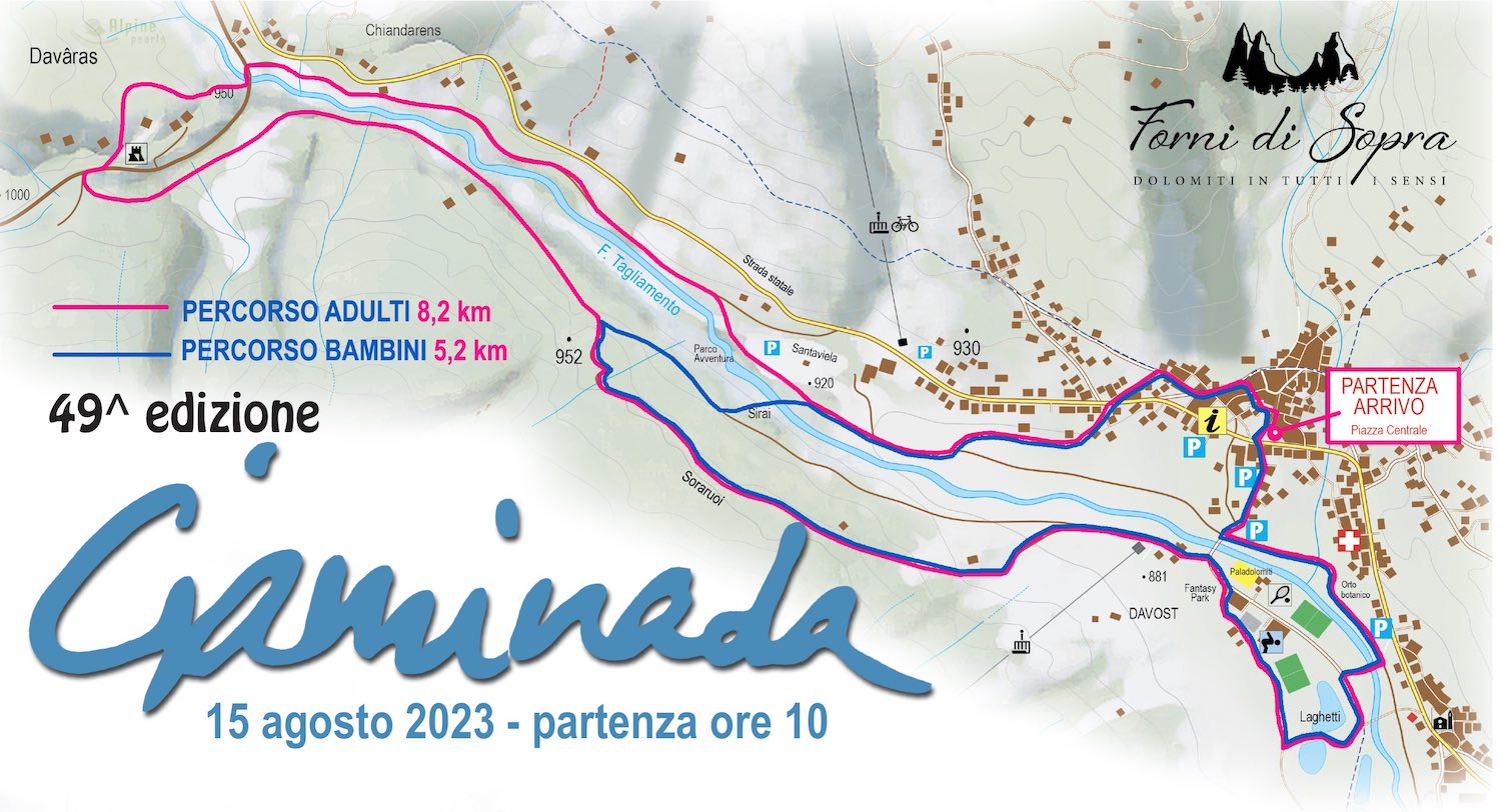 percorso ciaminada forni di sopra 