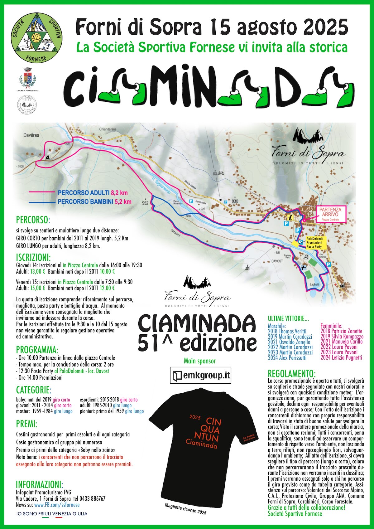 programma ciaminada 2025 fornidisopra